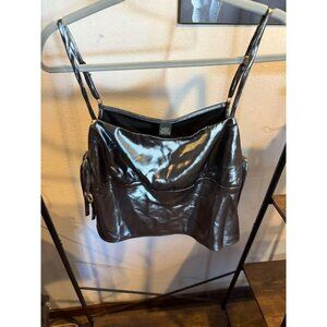 Wild Fable™ Silver Satin Tank Top With Adjustable Straps & Side Ties Womens L